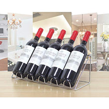 YQJ - Portabottiglie da tavolo in metallo, per bar, cucina e ristorante, completamente montato, per 5 bottiglie