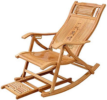 Sedia Lounge Sedia Regolabile Chaise Reclinabile Bamboo Sedia a Dondolo Pieghevole Pieghevole Sedia a Sdraio Portatile per Giardino Prato a Sdraio Backyard