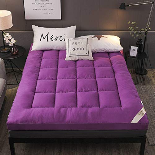 Bove Tradizionale Japanese Materasso da Terra, Addensare Arrotolare Materasso Pieghevole Trapuntato Ultra Morbido Materasso Futon Dormitorio Studentesco Topper-E-180x220cm(71x87inch)