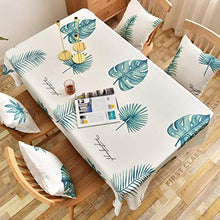 WSJIABIN Tovaglia Decorazioni per la casa Verde Monstera tovaglia Moderna nordica tovaglia tovaglia Rotonda tovaglia Impermeabile Bianca
