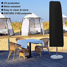 Copertura per Ombrellone, Fodera Protettiva per Ombrellone Oxford 210D Copriombrellone Copertura per Ombrellone con Zip, Impermeabile Traspirante Resistente allo Strappo (190 x 30 x 50 cm) - Nero