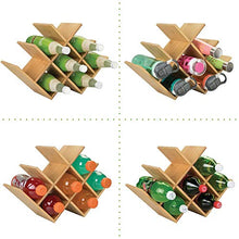 mDesign Scaffale per Bottiglie di Vino e Birra – Pratico portabottiglie in Legno – Organizer in Legno per 8 Bottiglie – Color Naturale