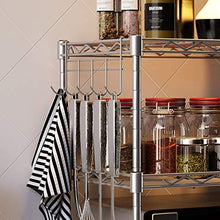 LYM &ripiano di stoccaggio Forno a microonde Scaffale, Cucina 3-Tier Metallo Scaffale Spice Kitchen Strumento di archiviazione Holder Bagno Ufficio Organizzatori Scaffale di Finitura