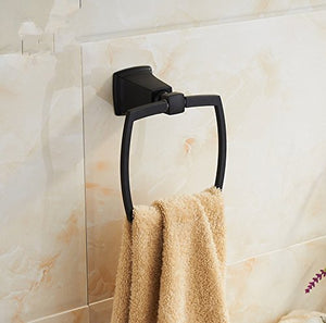 CZOOR - Portasciugamani con finitura nera vitange e barra porta asciugamani, montaggio a parete, design creativo in acciaio inox spazzolato