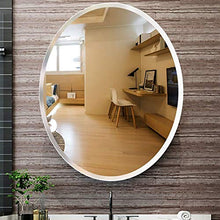 XQAQX Specchio da Trucco Specchio Ingranditore A Parete Ovale Bathroom Specchio, Specchio di Trucco, Specchio da Toilette, Senza Telaio Bagno Decorazione