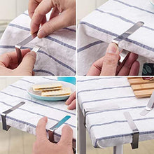 Clip per tovaglia, Regolazione della Copertura del Tavolo in Acciaio Inossidabile Morsetti per Gonna, Supporti per tovaglie - Accessori da Giardino per Barbecue da Picnic per Feste di Matrimonio (12)