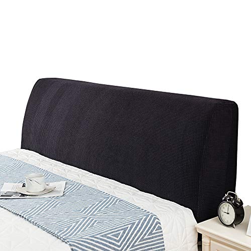 C/N Copertura testiera Letto Elasticizzato Copri Tastiera Letto copritestiera Solido Fodera per testiera Letto Copri Tastiera Letto Singolo Matrimoniale King Nero