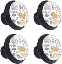 Mouse Uccelli Alberi Fiori e Piante Pomelli per Porta Set di 4 Pomelli per Mobili Manopole per Cassetti Cucina Armadio Vetro