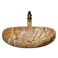 lilili Lavabo da Appoggio Semplice Lavabo Ovale per La Casa Lavandino da Bagno Ovale für Hoteltoiletten 62x42x13cm (Color : No Accessories)