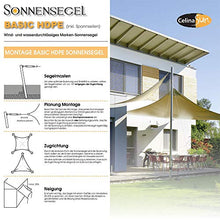 CelinaSun Tenda Parasole a Vela Giardino Balcone polietilene Basic HDPE Traspirante Triangolare 4 x 4 x 4 m Antracite