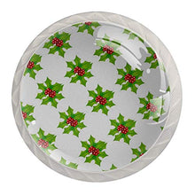 Maniglie per cassetti Manopole per cassetti Manopole rotonde Confezione da 4 per armadietto, cassetti, cassettiere, cassettiere ecc - Modello di elemento di Natale