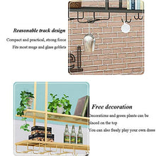 JHGJBJ Wine Rack Ferro Barra di Sospensione Upside Down Titolare armadietto del Vino Hanging Bicchiere di Vino cremagliera Bar stoccaggio Decorazione (Size : 100cmx30cm)