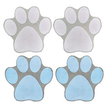 TOPBATHY 4 Pezzi Adesivi per Impronte di Cani Adesivi per Vasca Antiscivolo Decalcomanie Autoadesivi per Vasca (Grigio + Blu)