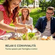 blumfeldt Burgos Family - Tavolo Pieghevole, Tavolo da Giardino, Apetto Rattan, Superficie Tavolo 178x73cm, 6 Persone, Materiali:Polietilene e Acciaio con Rivestimento a Polvere, 13kg, Marrone