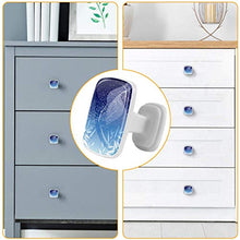 Set di 4 maniglie rotonde per armadio da cucina, credenza, cassettiera, cassettiera, con viti, per cucina, comò, armadietto, bagno, guardaroba, via lattea giapponese e bambù, colore: blu