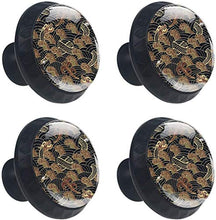 Drago orientale tradizionale Pomelli per Porta Set di 4 Pomelli per Mobili Manopole per Cassetti Cucina Armadio Vetro