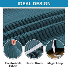 HUANXA 1 2 3 Posto A Sedere Poltrona Salvadivano, 8pezzi Elastico Copridivano per Poltrona Relax Anti Scivolare Spandex Divano Telo Protezione Copridivano con Fondo Elastico-Grigio-3 Posti(8pezzi)