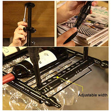 HLL Wine Rack, Organizzare cucina tazza del vino della cremagliera per la cucina decorazione della barra Organizzatore, Hanging Wine Glass Cup Rack regolabile Altezza Larghezza bottiglia dell'organiz