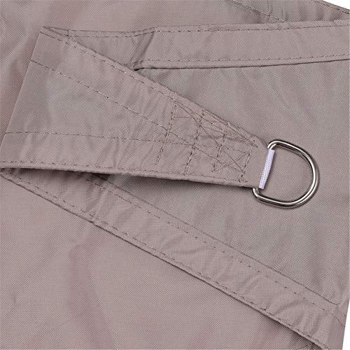 XJHKG Tenda A Vela Parasole Triangolare, Vela Ombreggiante Corde 3 di Supporto Impermeabile Protezione Raggi UV per Giardino Balcone Terrazza (3 x 3 x 3m,Khaki)