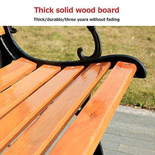 Panchine Park Garden Terrace Panchina da Esterno, Panchine da Salotto Resistenti alle intemperie con Struttura in ghisa e Legno massello anticorrosivo, Panchina da Cortile a 2-3 posti con braccioli