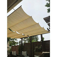 Parasole A Forma di Onda, Scorrere su Tettuccio di Filo Metallico Tasso di Ombreggiatura 85% Traspirante Idrofobo Compreso Tutto L'hardware per Pergola, Giardino, Piscina