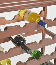 ts-ideen Cantinetta Portabottiglie in Legno Color Marrone per 16 Bottiglie Completa di Vassoio servi Bevande