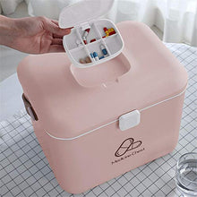 Groshops Cassetta di Pronto Soccorso Multistrato Portable Pill Box Large Pink