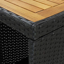 FAMIROSA Set da Bar da Giardino 5 pz con Cuscini in Polyrattan Nero-4920