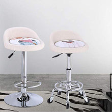 Poltrone Nubao Semplice Bar Sedia Piede Alto Sgabello Girevole Bar Sedia Sedia di Bellezza Barber Chair, Rosso, Pulleychassis (Color : Green, Size : Silverbase)