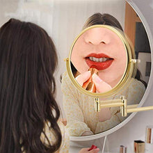 SGSG 1X3X Specchio da Bagno ingranditore Specchio Intelligente Specchio da Parete per Trucco Specchio da Bagno Specchio Dorato da 8 Pollici
