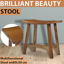 vidaXL Legno Massello di Suar Sgabello da Bagno Stile Rustico Robusto Comodo Elegante Seduta Poggiapiedi Supporto Doccia Marrone Semi Lucido