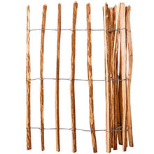 WEILANDEAL - Recinzione per pali in legno di nocciola, 120 x 250 cm