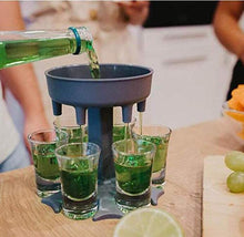 LHDD - Dispenser e porta bicchierini da 6 pezzi per riempire liquidi, mini erogatori di birra, dispenser per bar, dispenser per cocktail (senza bicchieri), grigio