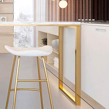 XIAOQIAO Sgabello da Bar, sgabelli da Bar Alti da Cucina Moderna da 75 cm, Sedia da Pranzo con Schienale su Gambe in Metallo con Comodo poggiapiedi, per Bar