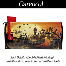 Halloween Castello pipistrelli luna, cimitero cassetta delle poste, copertura magnetica per casa, zucca, giardino, cortile, decorazione per la casa, dimensioni standard, 53,3 x 45,7 cm