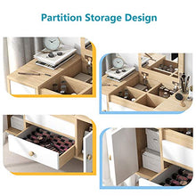 ORGANIZZATORE DI ARCHIVIAZIONE DI GRANDI DIMENSIONI Per Home Camera Da Letto,Tavolo Da Trucco Tavolo Da Toeletta Con Flip Top Mirror E Cassetti Scorrevoli,Assemblaggio Facile-Bianco-a 40x40x45cm(16x16