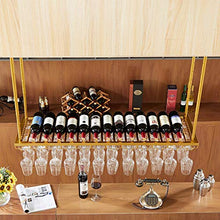 NSYNSY Rastrelliere per Bicchieri da Vino da 40"-60", portabottiglie per Vino - Disponibile in 3 Bracci Regolabili - Oro