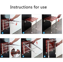 TANGIST Sedia da Bagno Pieghevole/Sgabello Che Cambia Le Scarpe/Sgabello da Doccia a Muro/Sedia da Doccia Sedia anziana/Bagno Sedia da Bagno in Legno Sedie da Bagno Sedie da Bagno Prevenire Lo