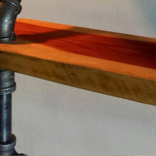 Dongyd Scaffale per Tubi Industriale Vintage Americano, Parete Camera da Letto Soggiorno mensola in Legno massello, Porta Asciugamani da Bagno 64cm * 20cm * 25cm