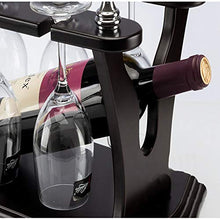 FYLHX 14 Pollici Legno Massello Vino Cremagliera di Vetro Stile Europeo Freestanding Controsoffitto Portabicchieri da Vino Cucina Bar Cantina retrò Cremagliera del Vino