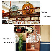 Wine Rack, Wine Rack Calici Rack, regolabile altezza del soffitto Capovolto attaccatura del supporto di Wine Glass Pendant decorazioni in cristallo stile dell'annata decorazioni applicazione Rack, 100