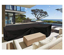 MLXIUXIU Copertura per mobili da esterni, impermeabile, a forma di L, per divano da giardino, a forma di L, per divani a forma di sinistra, 286 x 222 cm, a forma di V