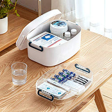 SUMMER HOME Kit di Pronto Soccorso per Uso Domestico PP Medicine Scatola di immagazzinaggio per uffici Pill Organizer per Viaggi Camping Container