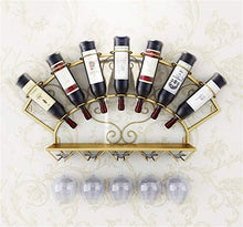 Wine Rack, Wine Rack 7 bottiglie di vino Rack parete di arte del ferro Wine Bottle Holder Storage Cucina Rack Rack WTZ012