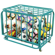 LXFA Carrello Porta Palline Portapalline Pieghevole con Ruote/Coperture - Carrello Portaoggetti Portatile per Palline Sportive in Metallo - per Il Giardino della Scuola Materna