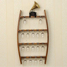 DZX Portabicchieri Europeo da Appendere in Legno massello Moderno e Minimalista a Testa in Giù Scaffale per Bicchieri da Vino per Uso Domestico Soggiorno Scaffale Creativo per Bicchieri Alti Hi