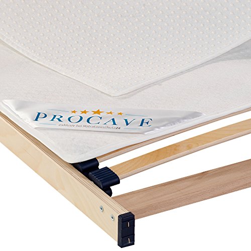 PROCAVE - Coprirete, ideale per rete a doghe, in diverse misure, traspirante, antiscivolo e lavabile, made in Germany, bianco, 80 x 200 cm