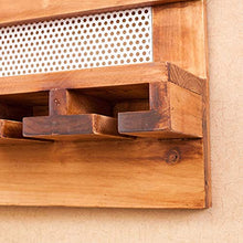 Wine rack- Stoccaggio A Parete Per Uso Domestico, Portabottiglie In Legno Massello, Vetro A Sospensione Ad Alta Capacità