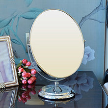 JXXDDQ Doppia - Sided Specchio Ovale European Metal Principessa Specchio Desktop Grande Specchio da Toilette Specchio di Bellezza