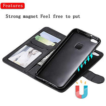 Bear Village Cover Huawei P10 Lite, Custodia Premium Flip Custodia per Huawei P10 Lite, Custodia con Porta Carte e Chiusura Magnetica, Nero